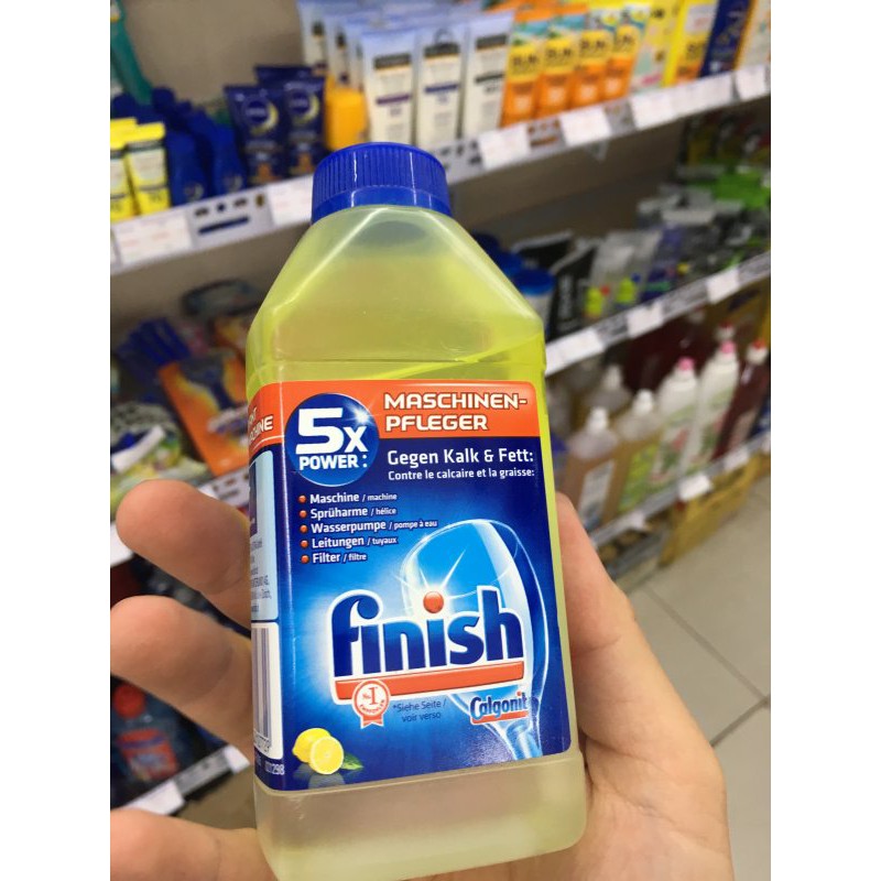 Dung dịch tẩy cặn và vệ sinh máy rửa bát Finish chai 250ml