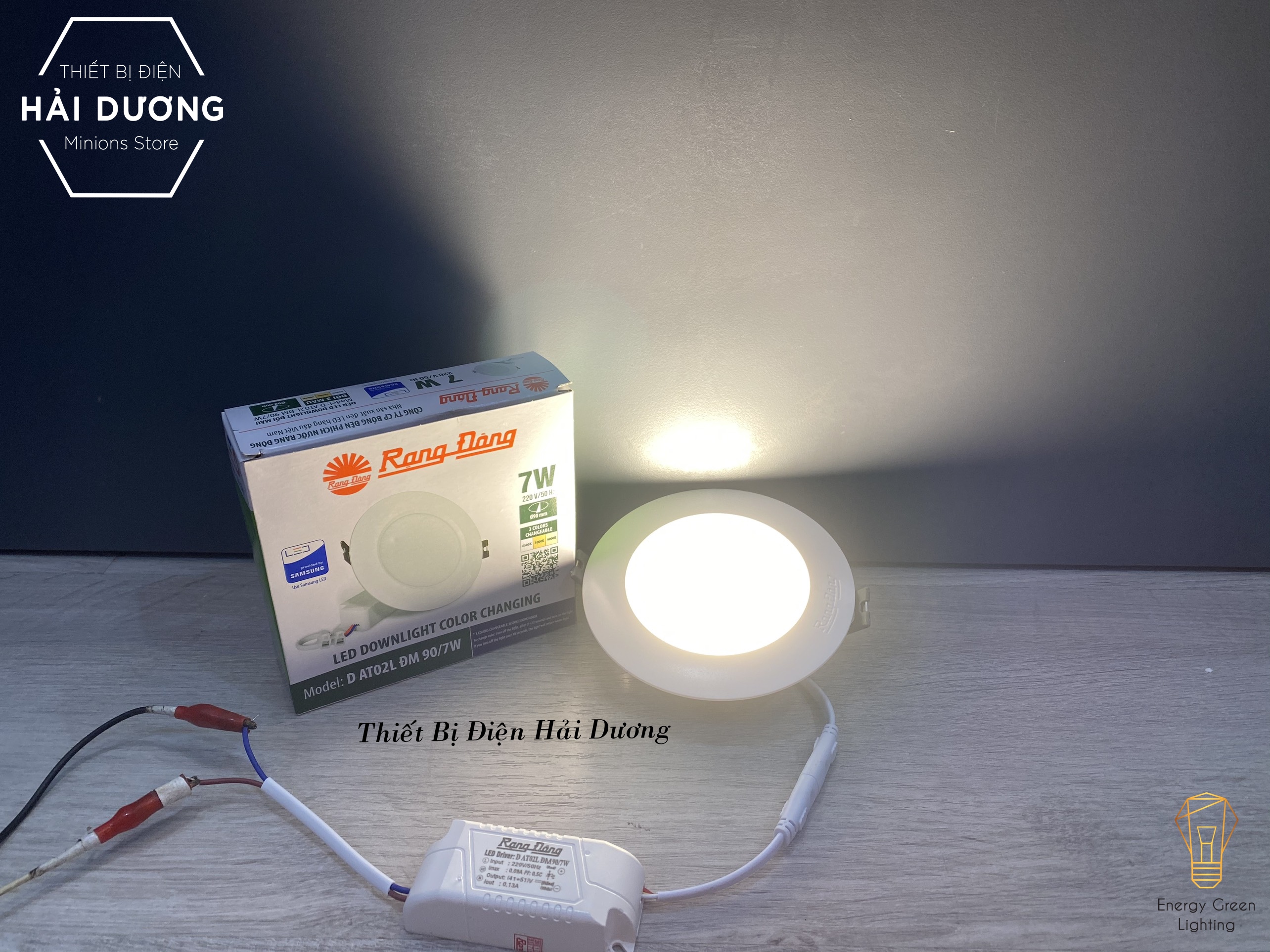 Đèn LED Downlight Âm Trần Đổi Màu Rạng Đông D AT02L ĐM 90/7W
