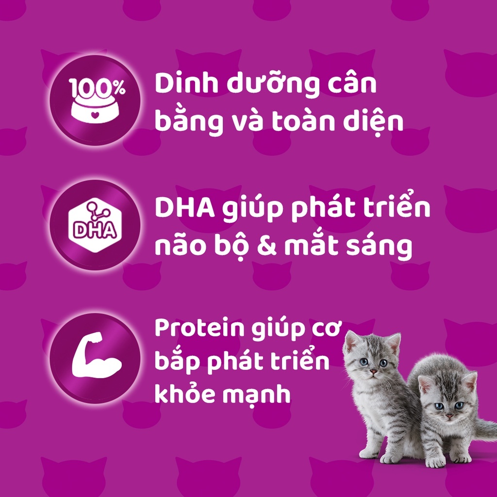 WHISKAS® Pate mèo lớn vị cá thu túi 80g