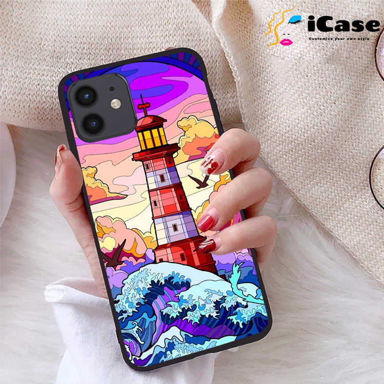 Ốp lưng iPhone 12 viền dẻo TPU BST Purple