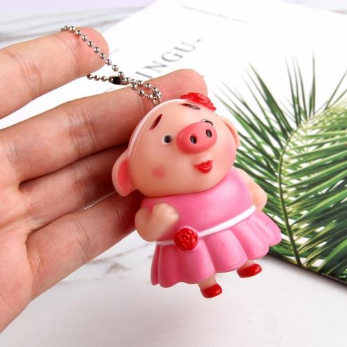 Móc khoá heo mặc váy