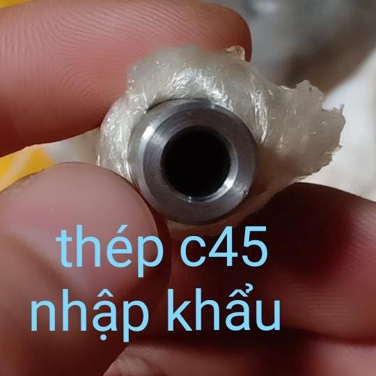 Thanh thép nhập khẩu c45 mạ crom phi 12 lỗ 6ly4
