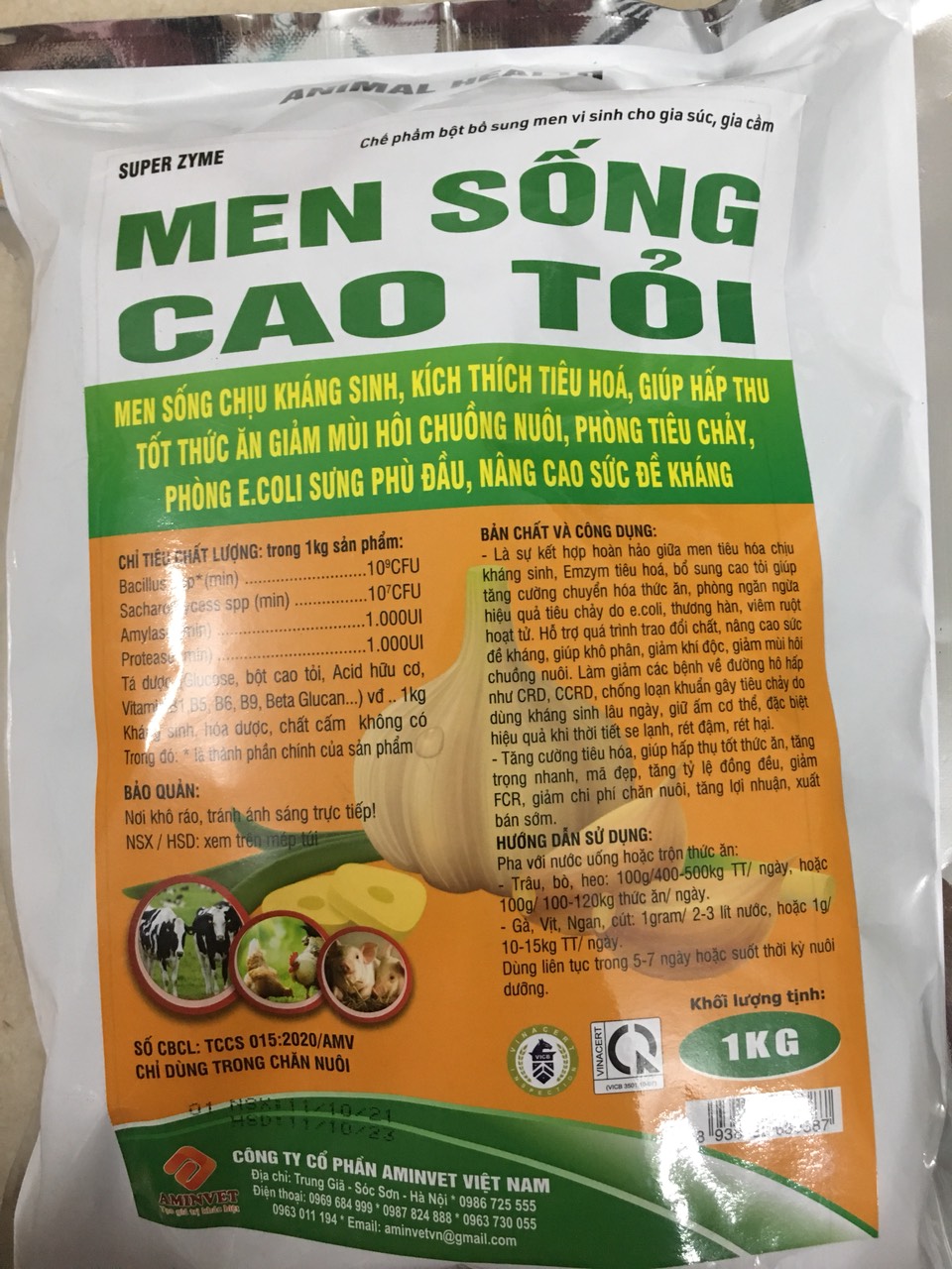 Men tỏi - chỉ dùng trong thú y