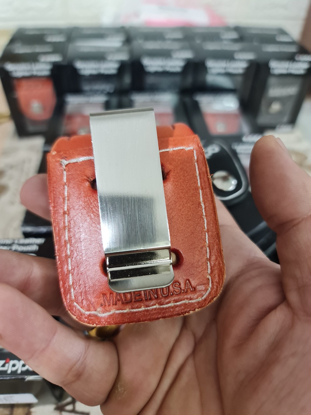 Bao da bật lửa Zippo Mỹ hàng chính hãng
