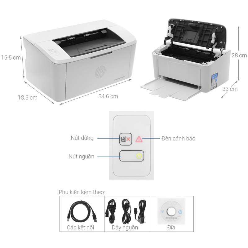 Máy In Laser Hp Laserjet Pro M15A (W2G50A) Cũ Giá Rẻ