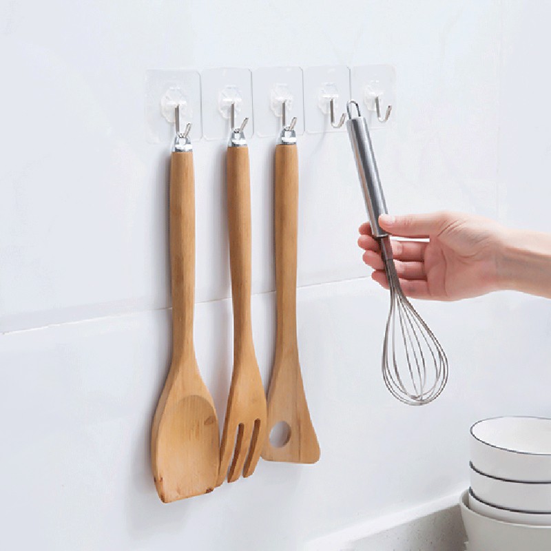 Combo 20 Móc Treo Đồ Dán Tường Siêu Chắc, Chịu Lực Cao
