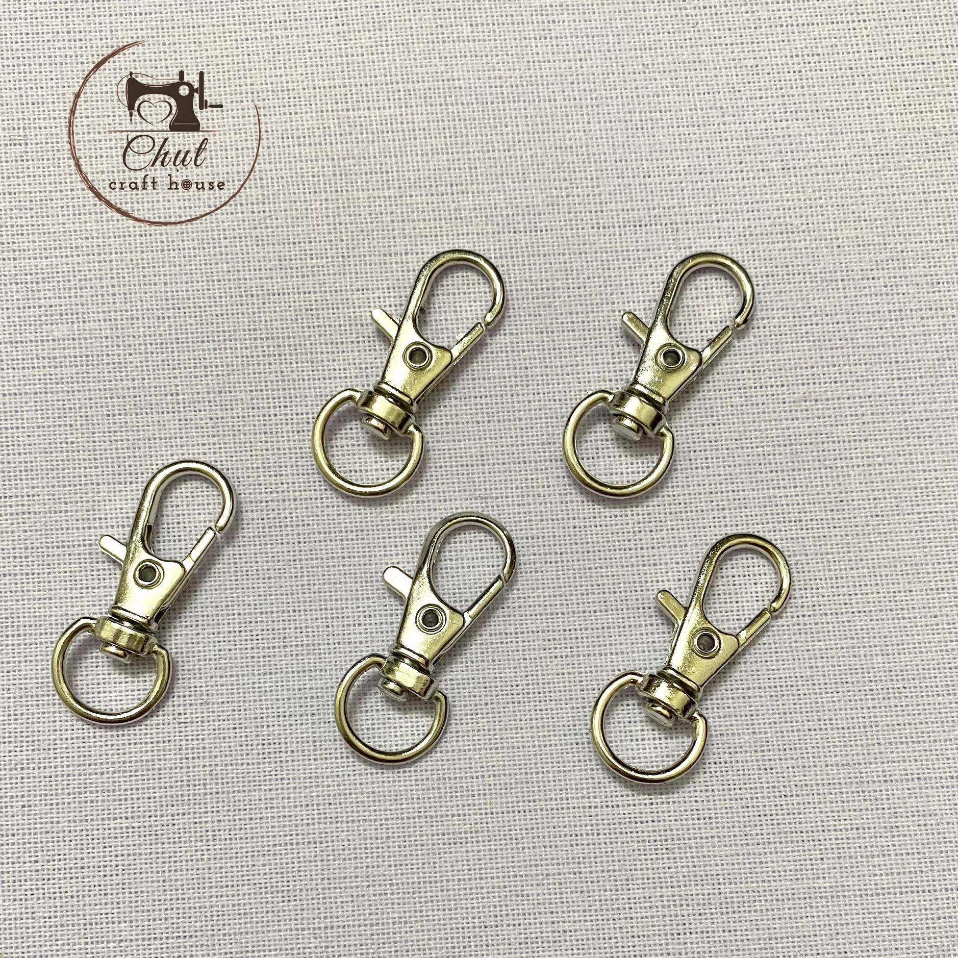 [Set 4 chiếc] Khoen móc càng cua BẠC - Phụ kiện may túi cặp balo - Đủ size Giá xưởng