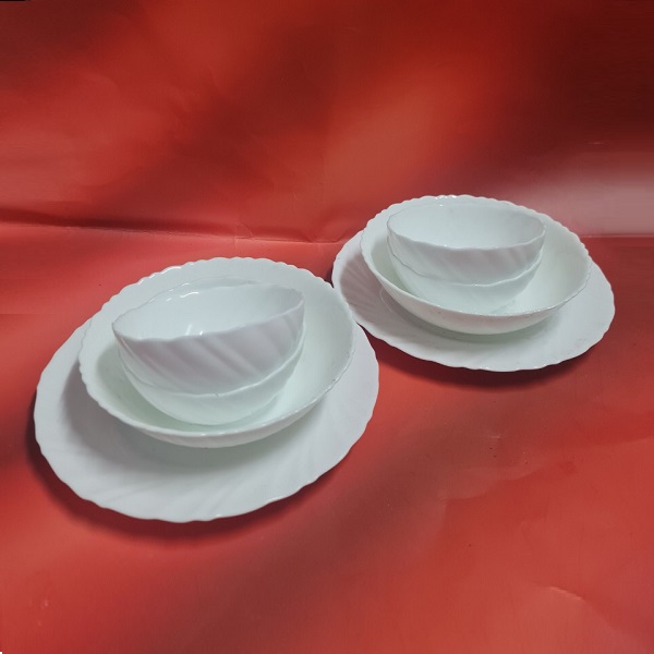 Bộ 10 chén sứ trắng pastel dày đẹp - bộ 10 chén sứ trắng