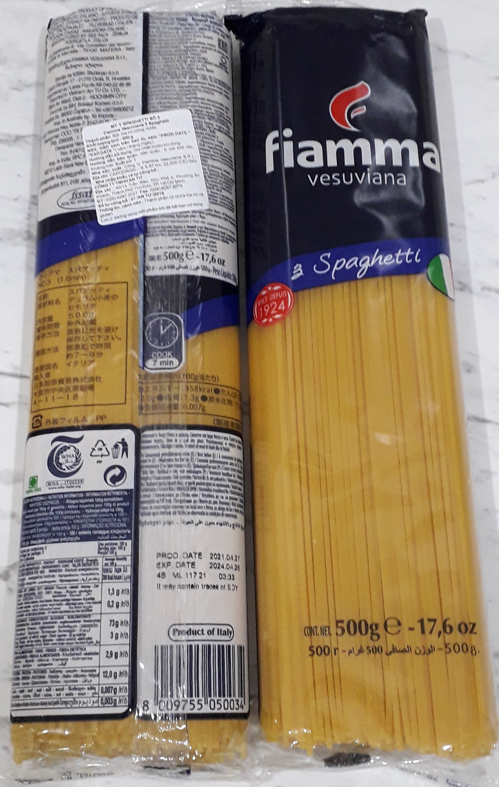 [HCM]Mỳ  Spaghetti Số 3 Fiamma 500g
