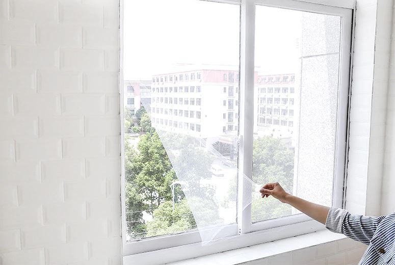 Rèm chắn muỗi mẫu mới có lỗ nhỏ li ti thông thoáng - Rèm cửa sổ trang trí tránh côn trùng - Lưới dán cửa sổ chống muỗi