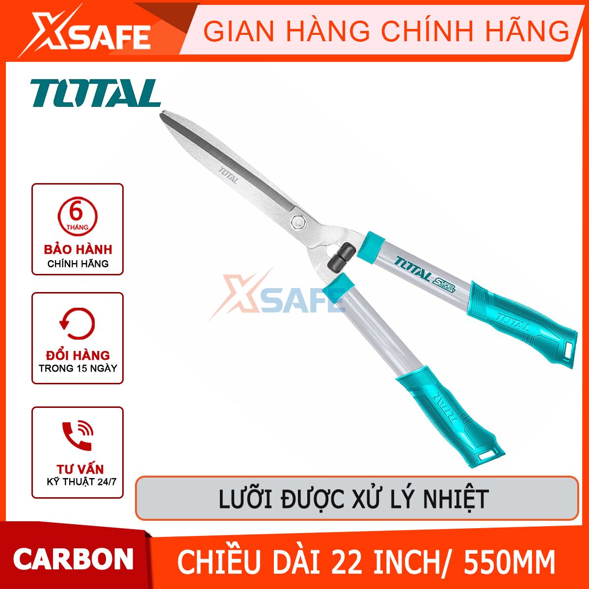 Total tht1516201 fence trimming scissors-550mm 22 ''trimmer for fruit cutting, stainless steel