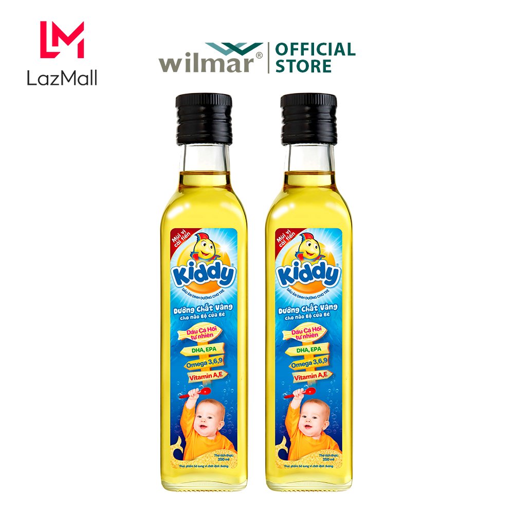 [Combo 2 Chai] Dầu ăn Kiddy dinh dưỡng Cá Hồi Cho Bé 250ml