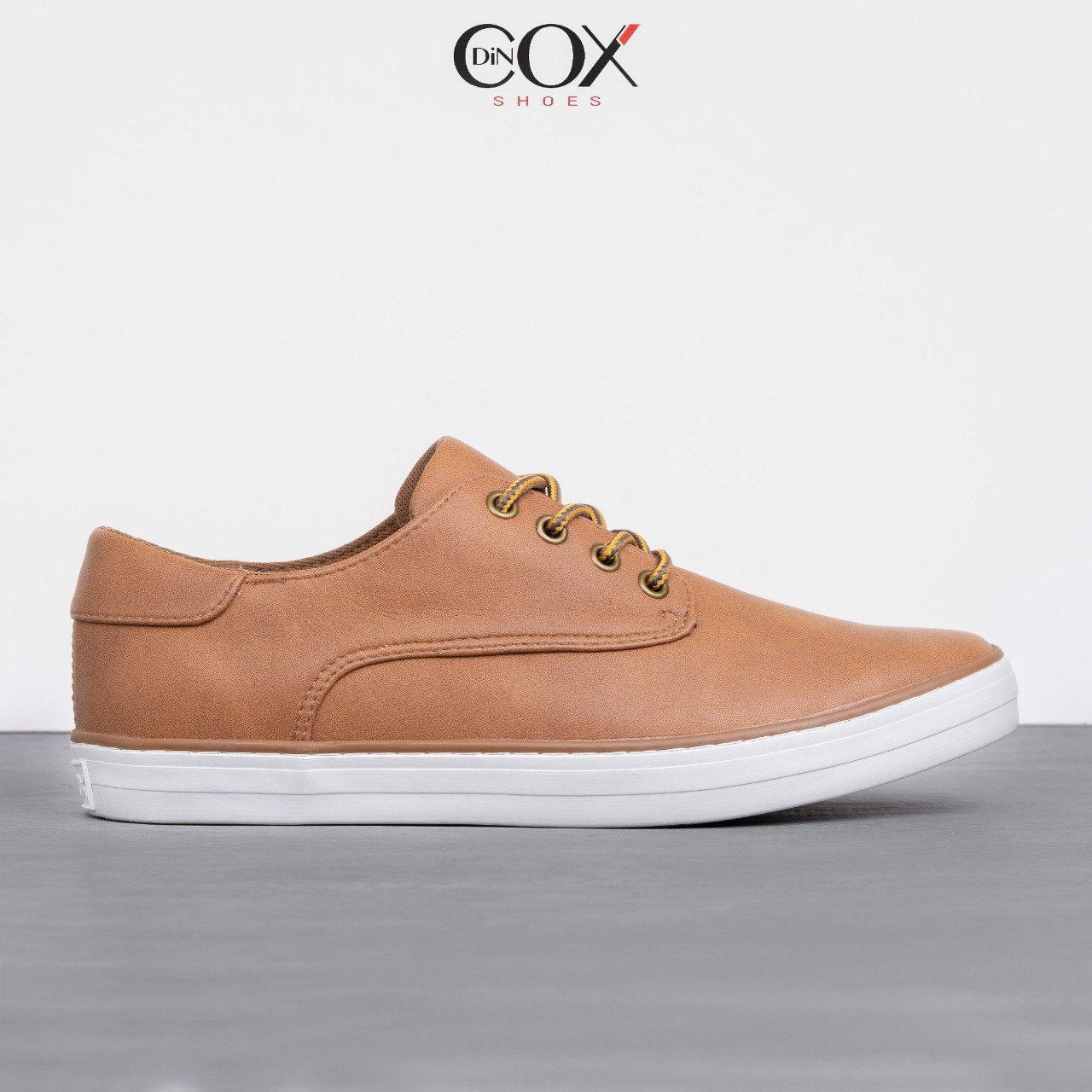 Giày Da Sneaker Nam Chính Hãng DINCOX E11TAN Phong Cách Tây Lịch Lãm