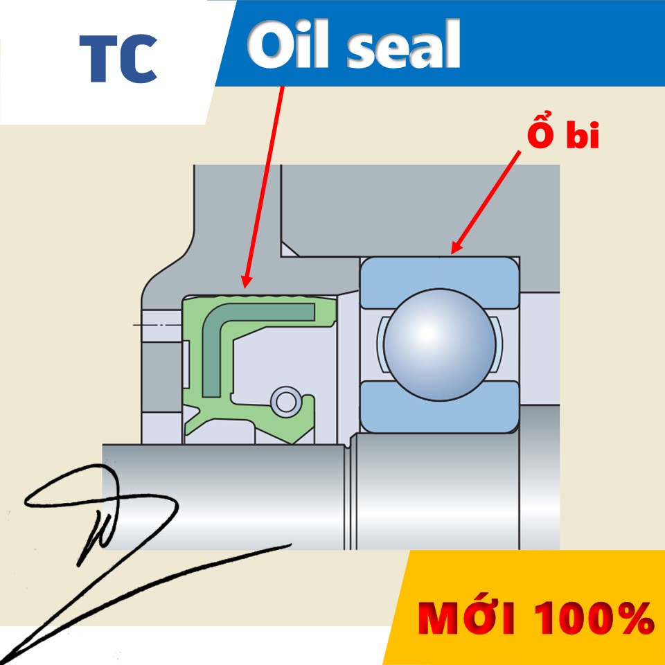 Phớt dầu TC 18x28x7   (Chắn dầu / lò xo / Phớt ben / Oil seal TC 18*28*7)