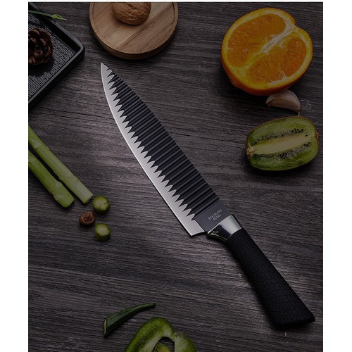 Dao bếp lưỡi gợn sóng Nhật Bản loại 1 siêu bén loại xịn