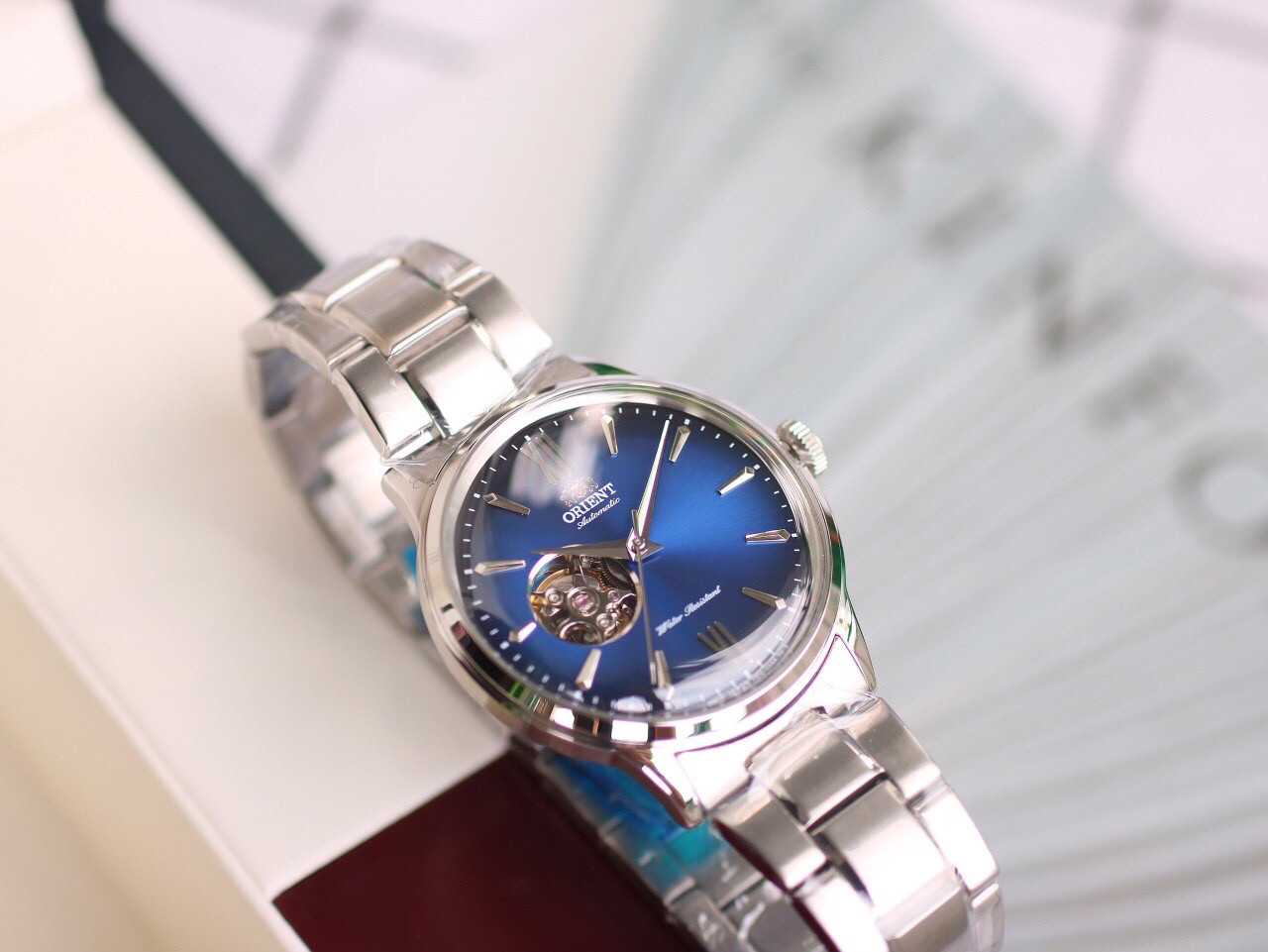 { RẺ VÔ ĐỐI }{ BẢO TÍN ĐỒNG HỒ SHOP SỊN LAZADA }  Đồng Hồ Nam Orient Automatic Lộ Tim Dây Kim Loại { GIAN BÁN BUÔN ORIENT SK SEIKO PATEK }