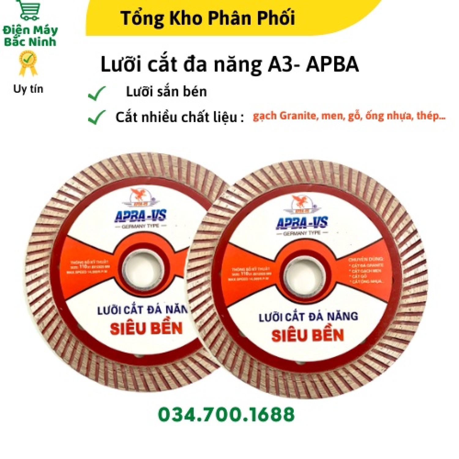 Lưỡi cắt gạch lưỡi cắt đa năng a3-apba đường kính 100