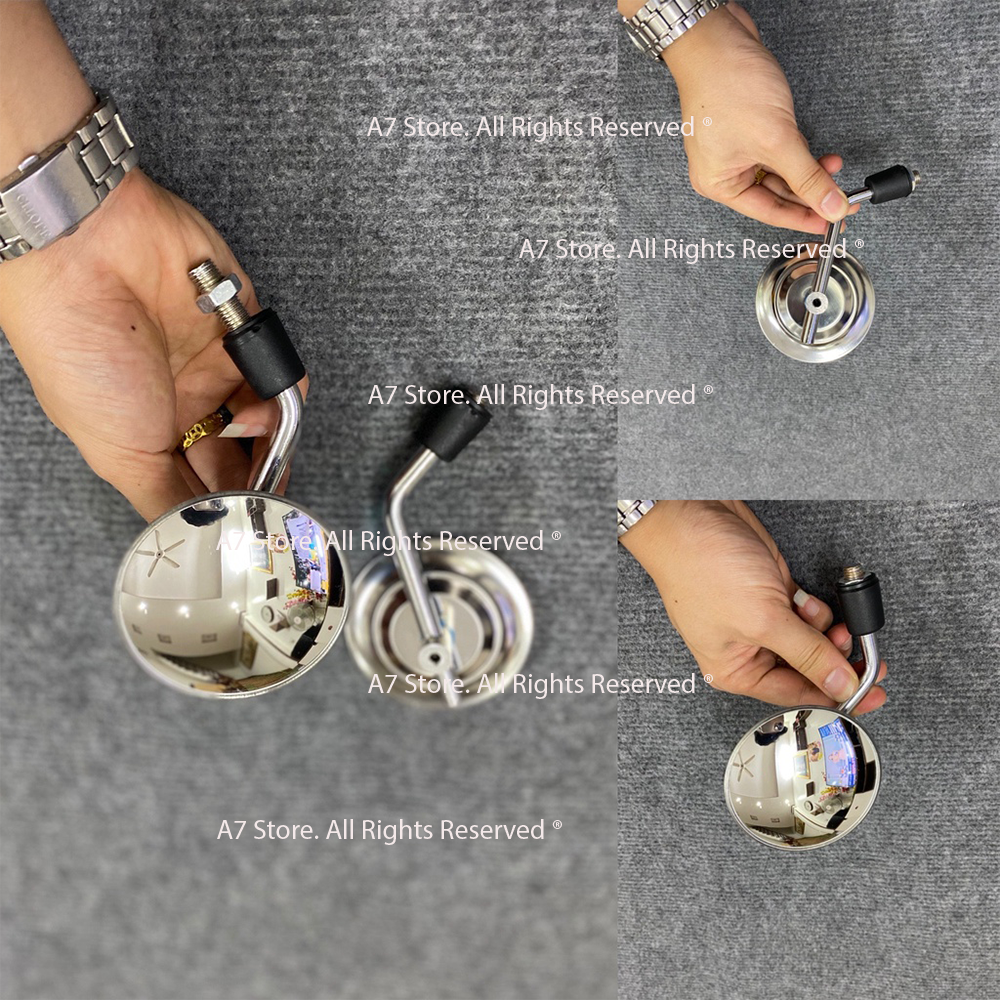 Kính chiếu hậu tròn cầu lồi mini inox