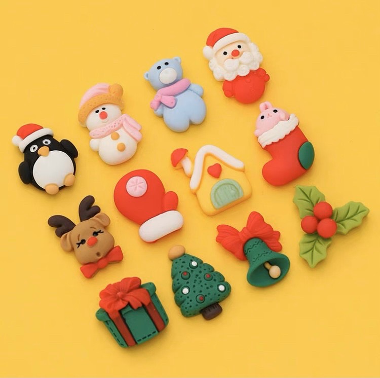 Set Charm Noel trang trí móng, charm giáng sinh trang trí nail
