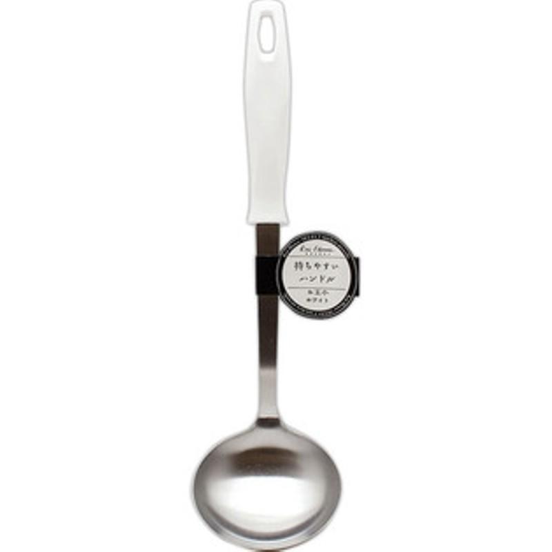 Muôi múc canh inox KAI (cán trắng) - Hàng Nhật