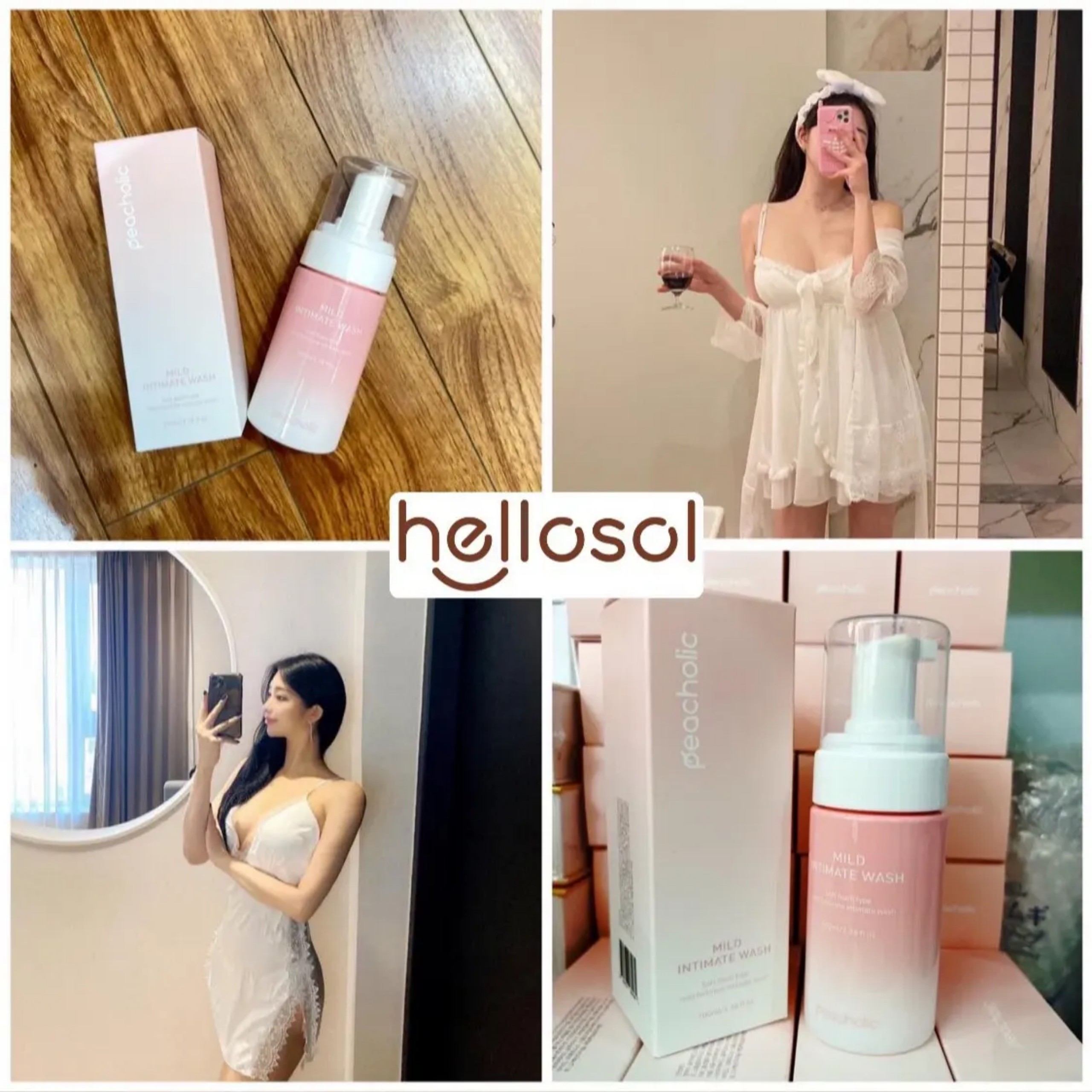 PC_005 Dung dịch vệ sinh tạo bọt Peacholic Mild Intimate Wash