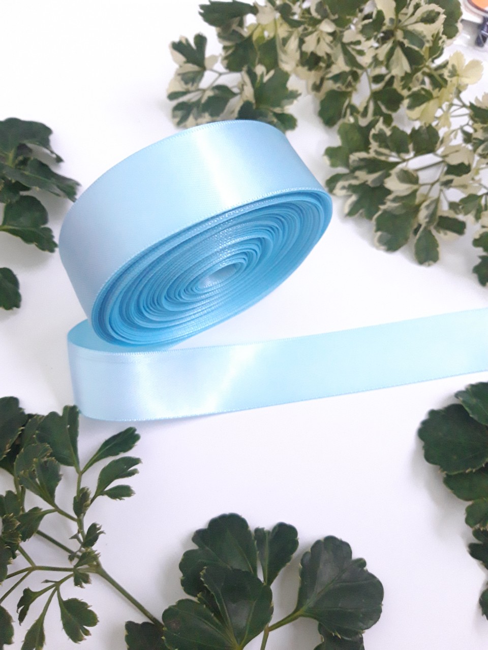 1M rybang sating 2 mặt cao cấp ( đường kính 2,5 cm, làm cột nơ trang trí Handmake)
