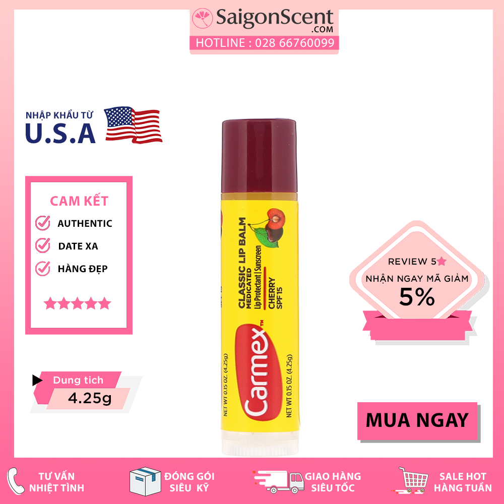 Son dưỡng Carmex Medicated Lip Balm