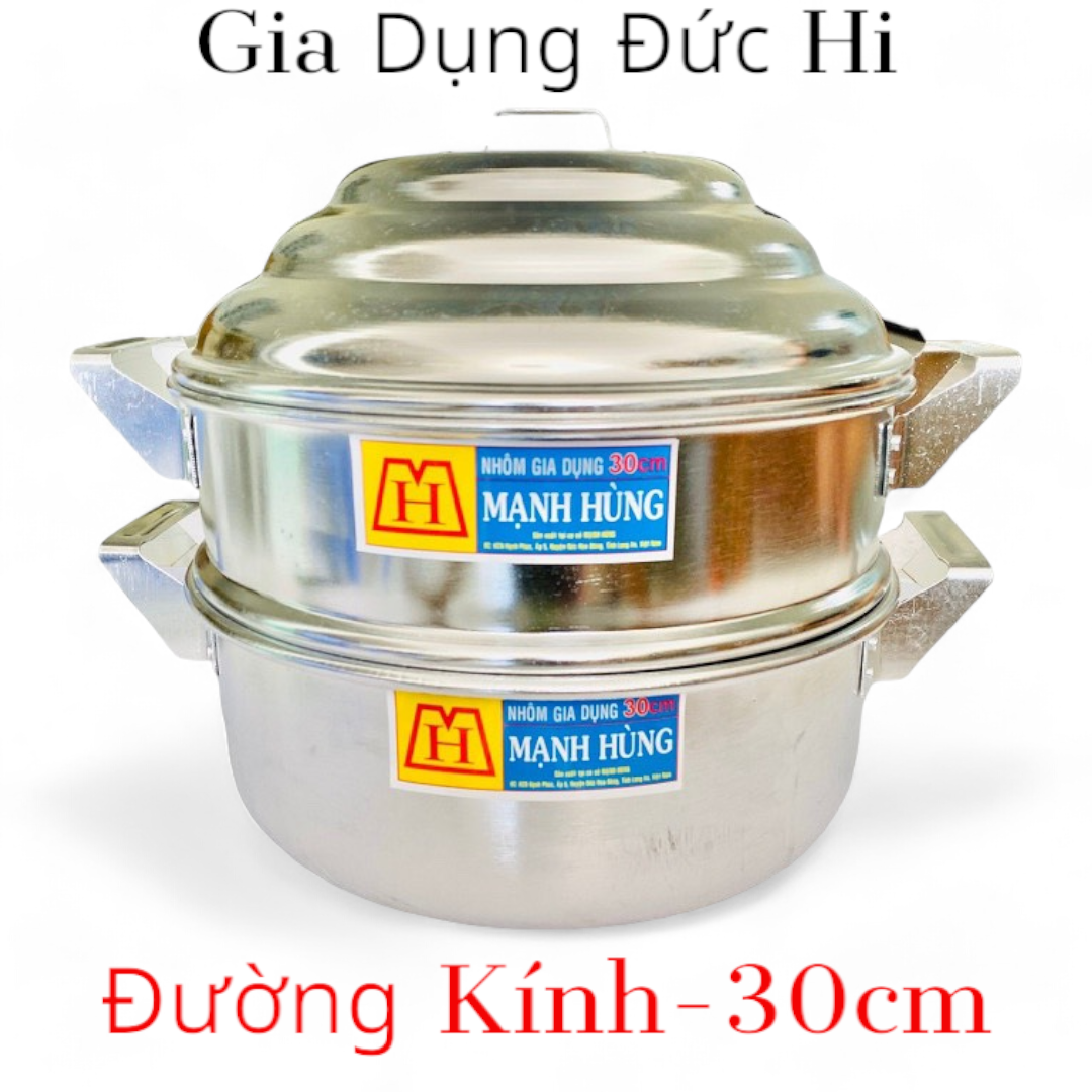 Nồi Hấp 2 Tầng Cao Cấp Mạnh Hùng 30cm - Xửng Hấp 30