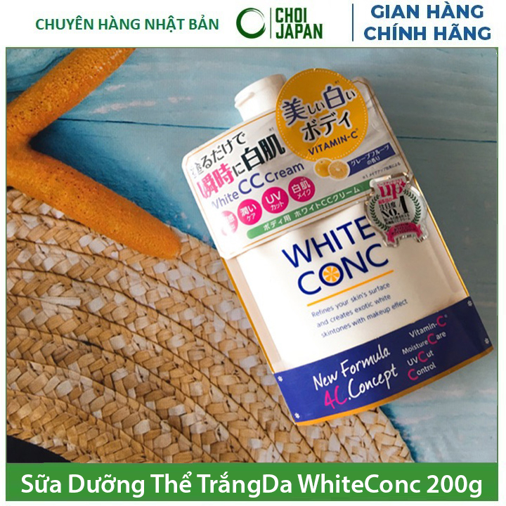 Sữa Dưỡng Thể Trắng Da White ConC White CC Cream 200g
