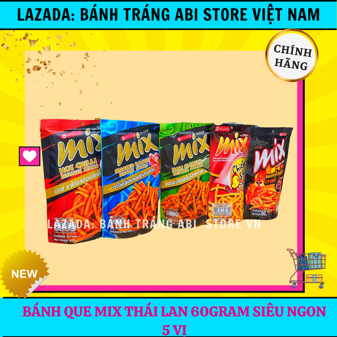 BÁNH SNACK QUE CỌNG NHẬP KHẨU THÁI LAN MIX 60G