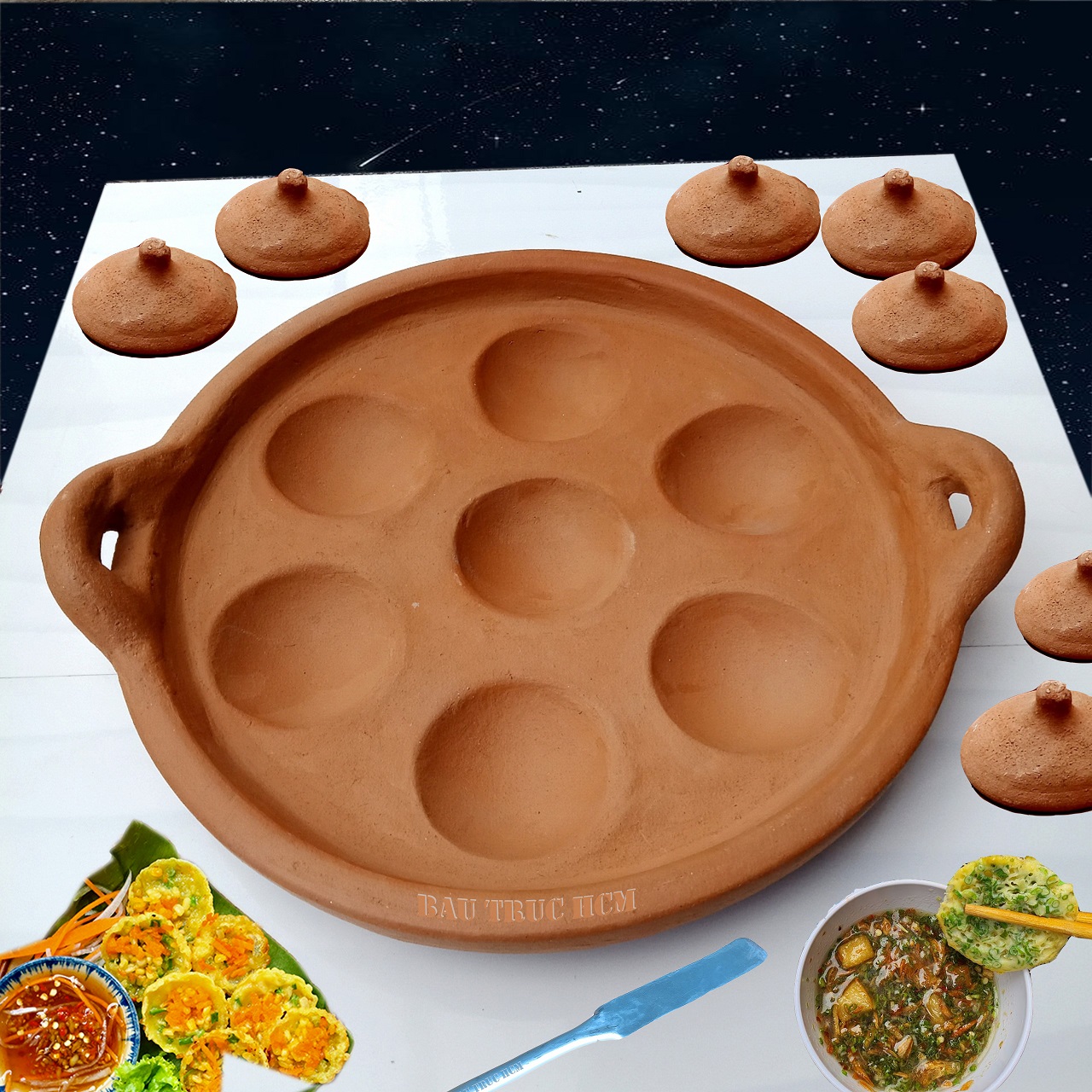 KHUÔN ĐÚC BÁNH KHỌT 7 LỖ [NẮP RỜI]