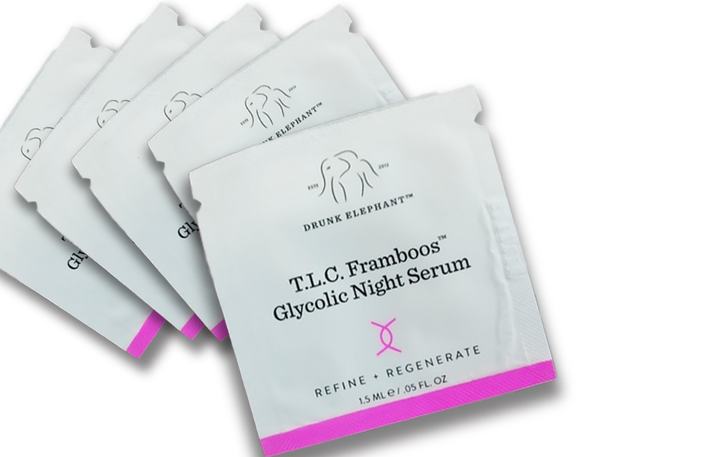 Set 5 gói sample Serum Drunk Elephant T.L.C. Framboos™ Glycolic Night 1.5ml (SER55)