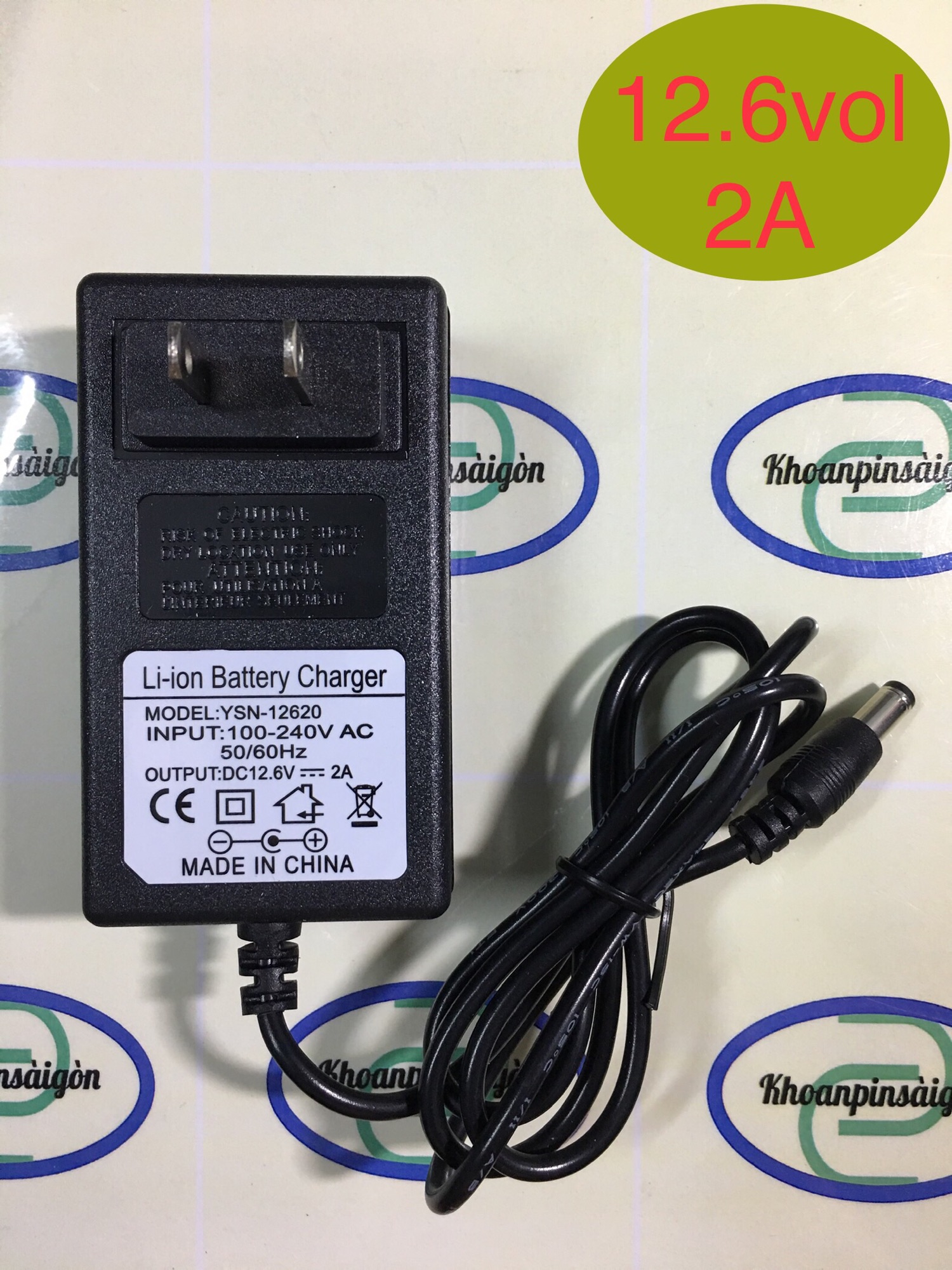 Sạc pin lion 12.6vol 2A (YSN), loại Ok