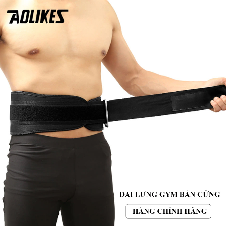 Đai lưng tập gym tập thể hình nam nữ Aolikes chính hãng 1698A
