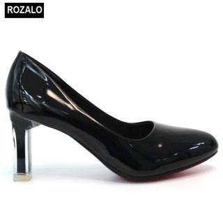 Giày nữ cao gót trong 7P da bóng Rozalo R8817 thumbnail