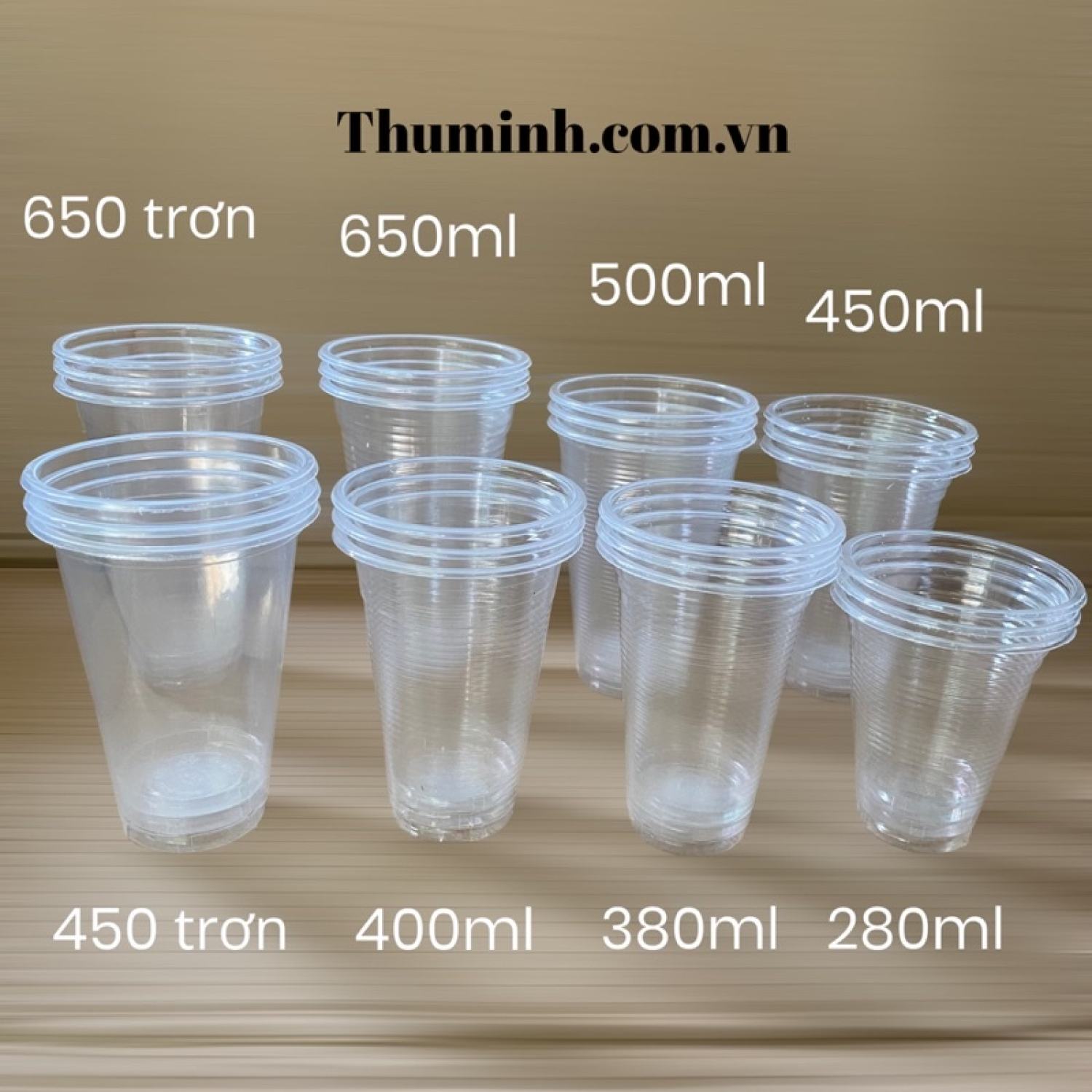 Lốc 50 Ly Nhựa Dùng 1 Lần Đủ Size