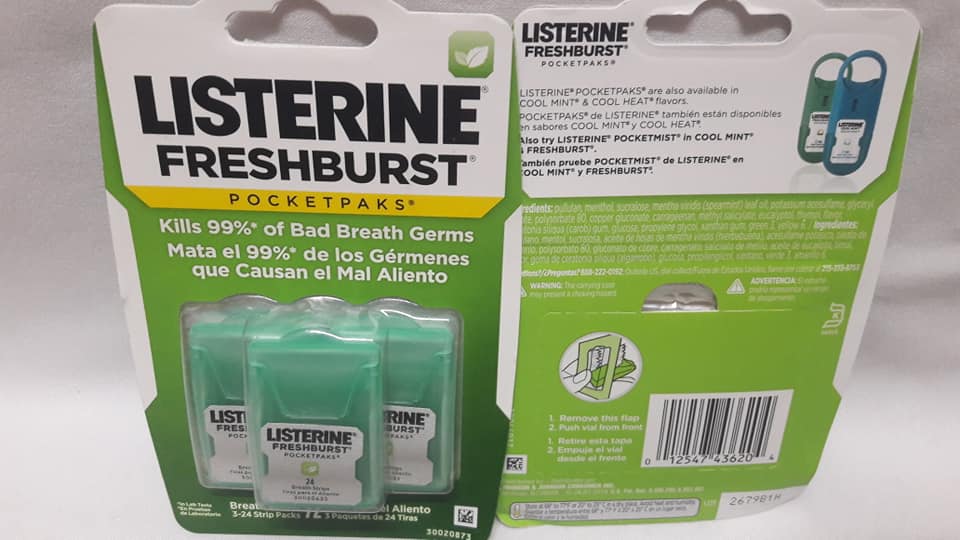 [HCM]Listerine Freshburst thơm miệng - Mỹ (72 miếng)