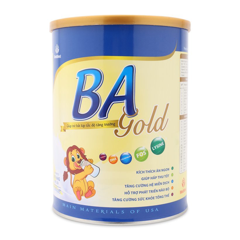 Sữa bột BA gold 900g mẫu mới date luôn mới