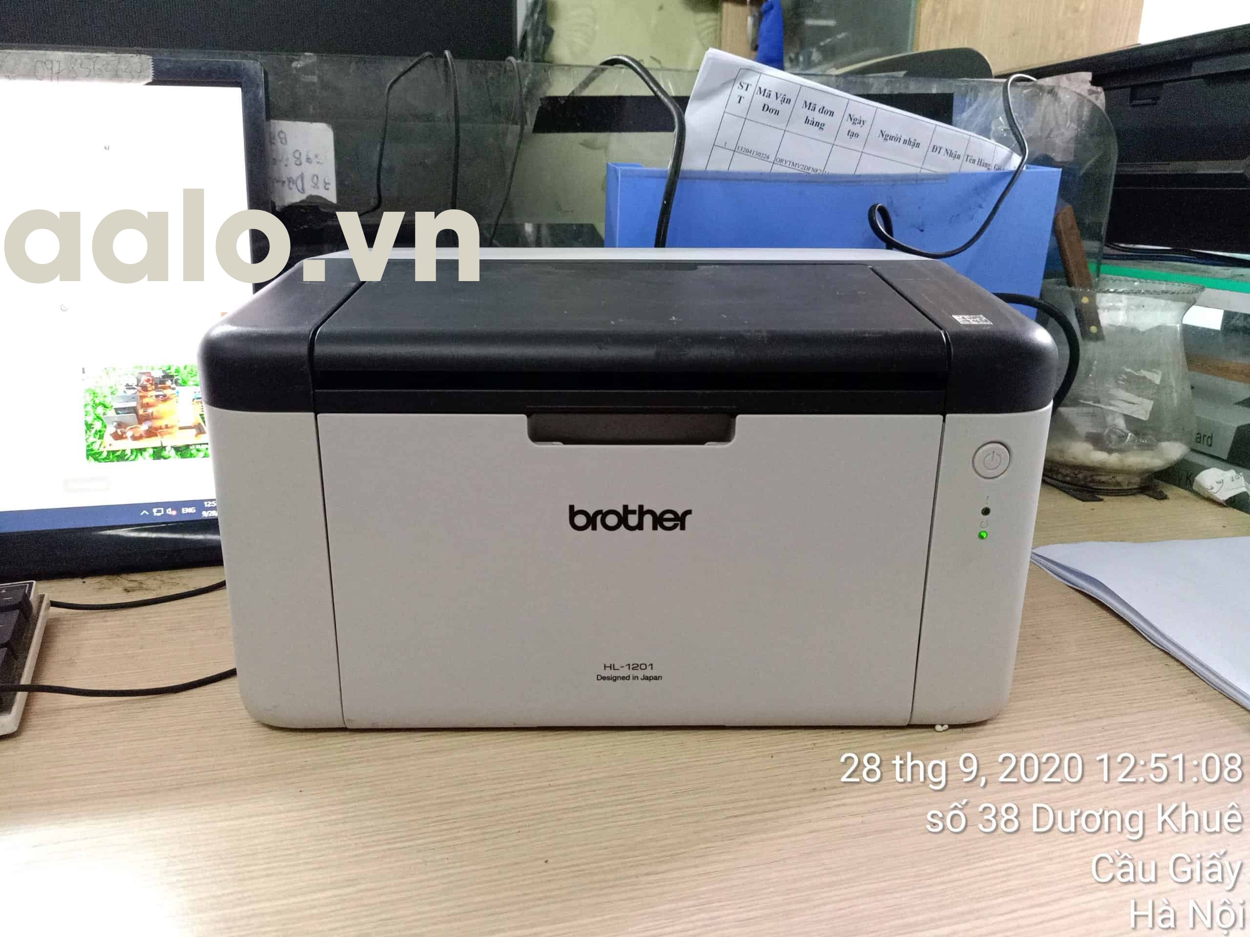 MÁY IN LASER ĐEN TRẮNG BROTHER HL 1201 ( KÈM HỘP MỰC , DÂY NGUỒN , DÂY USB MỚI )