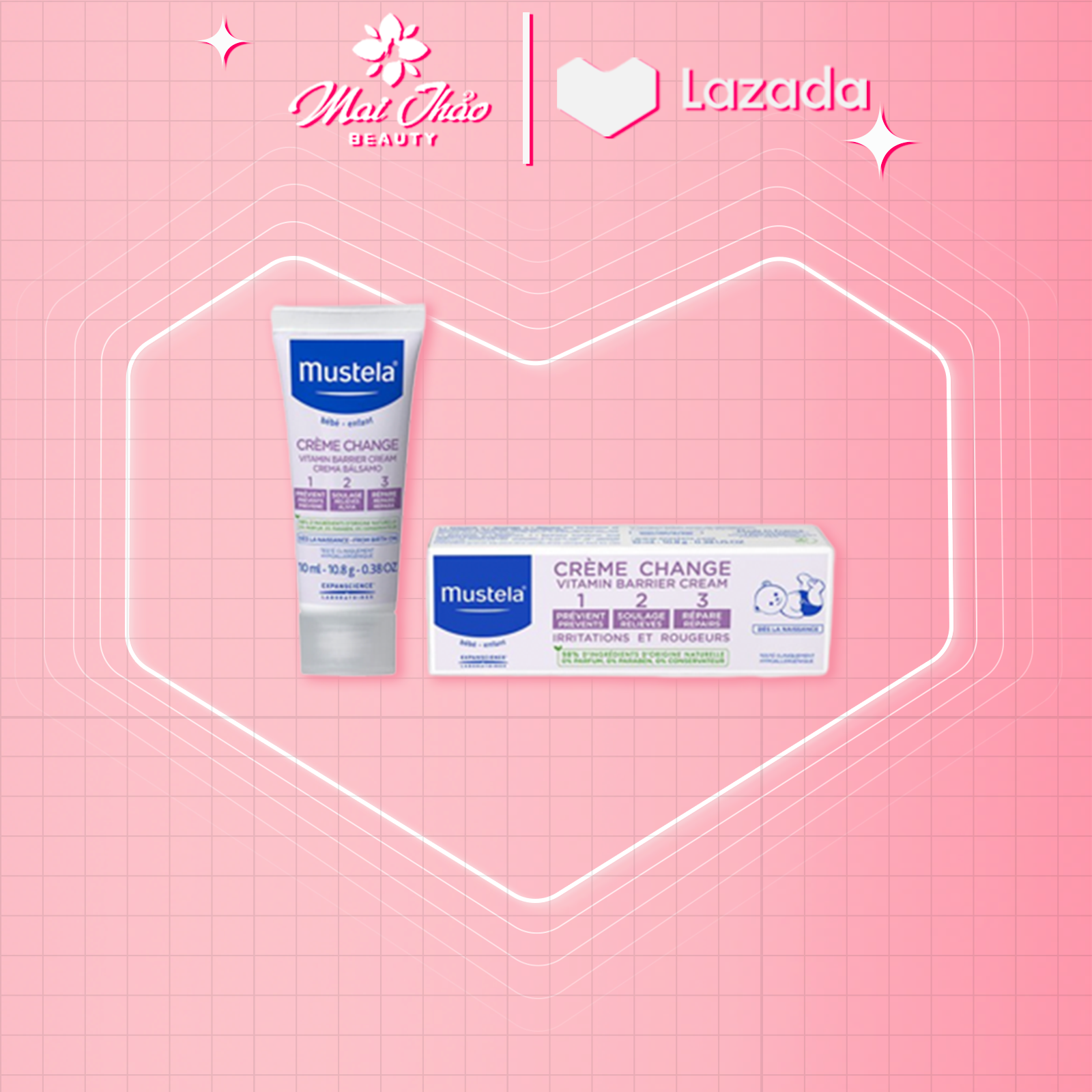 Kem Chống Hăm Tã Cho Trẻ Sơ Sinh & Em Bé Mustela (10ml)