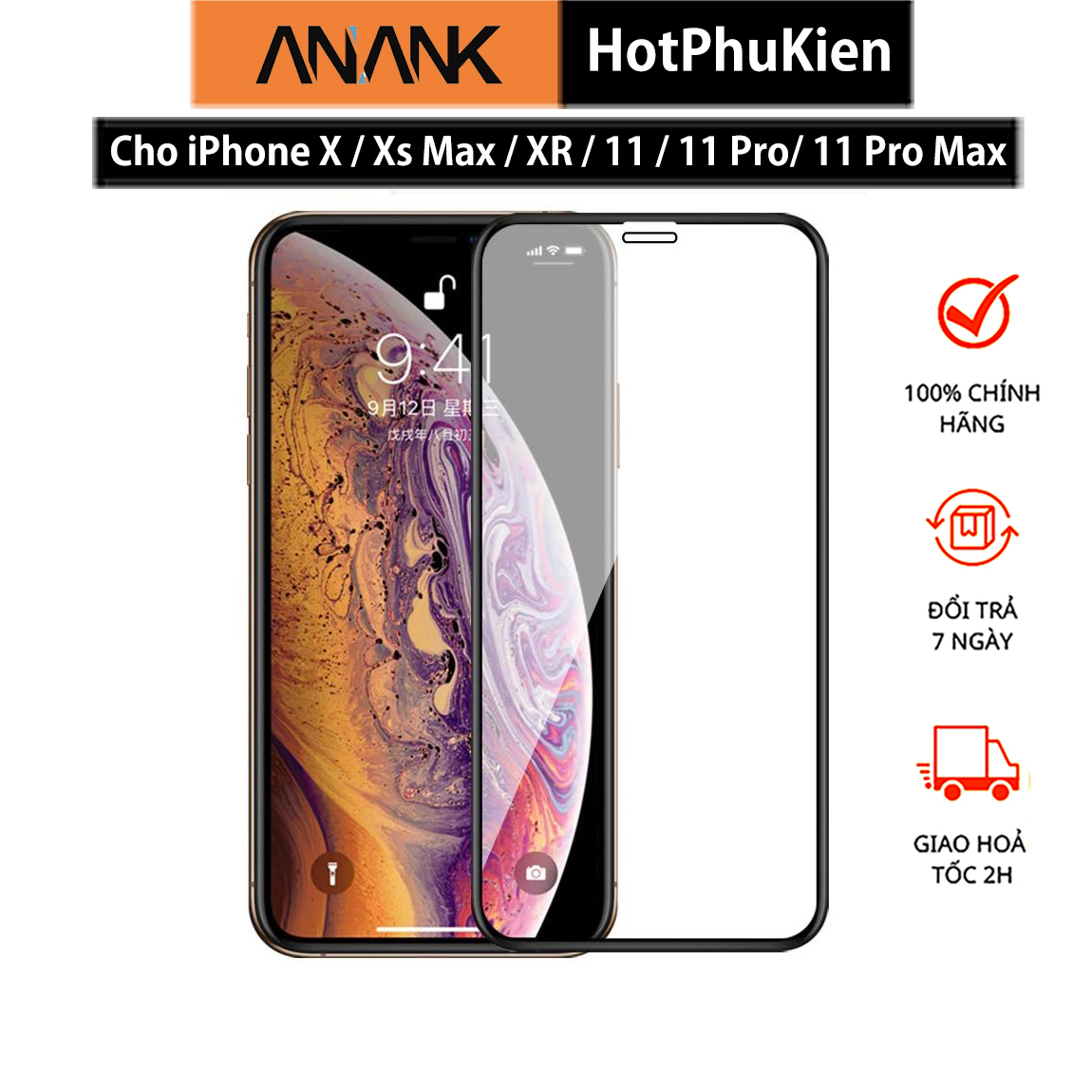 IPhone Xs Max/iPhone 11 pro Max tempered glass screen protector-Japanese brand agcabinet-limited nano fingerprint anti-glare 3D glass