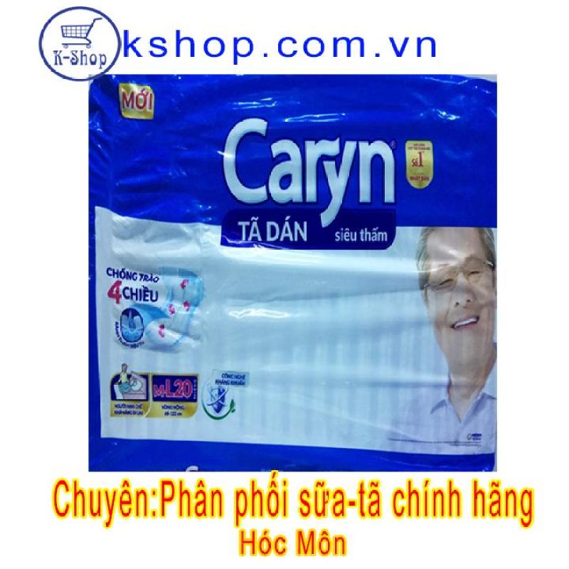 Tã dán Caryn Siêu thấm M-L20 (61-106CM)-MẪU MỚI Chống Kháng Khuẩn tốt nhất