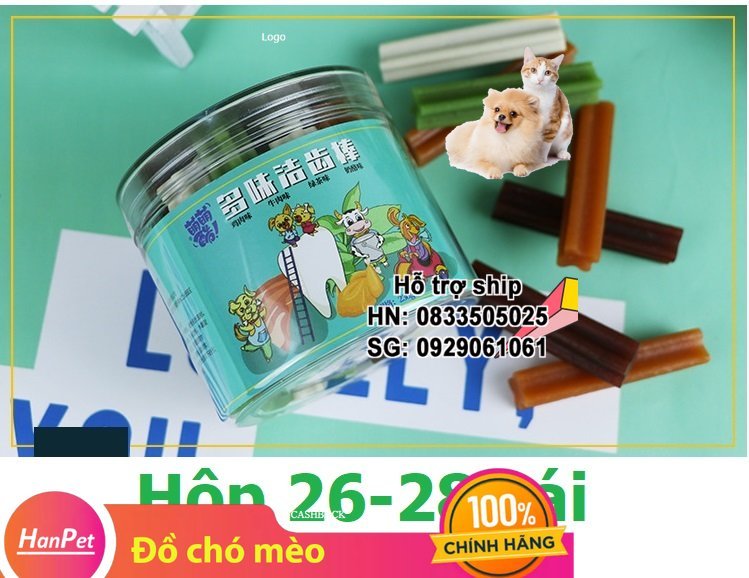 Xương cho chó gặm giúp sạch răng 6cm Xương chữ thập bổ sung canxi cho chó dưới 5kg