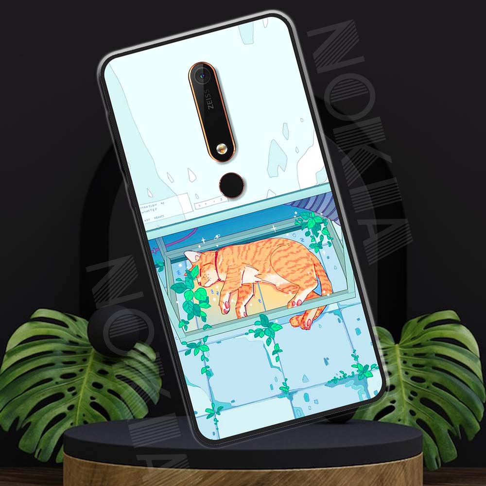 Ốp lưng nokia 6.1, nokia 6 mẫu bst mèo lười tpu