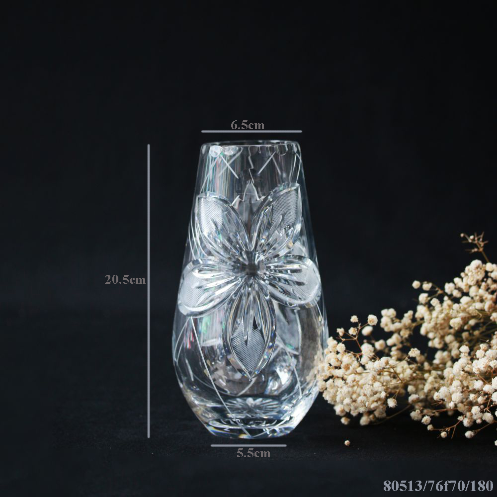 Bình hoa mài 76F70 Bohemia Tiệp Khắc