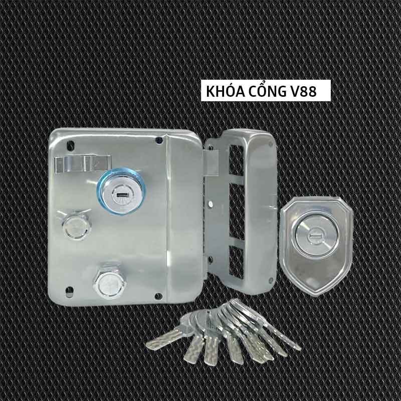 KHÓA CỬA CỔNG  SẮT PASINI V88