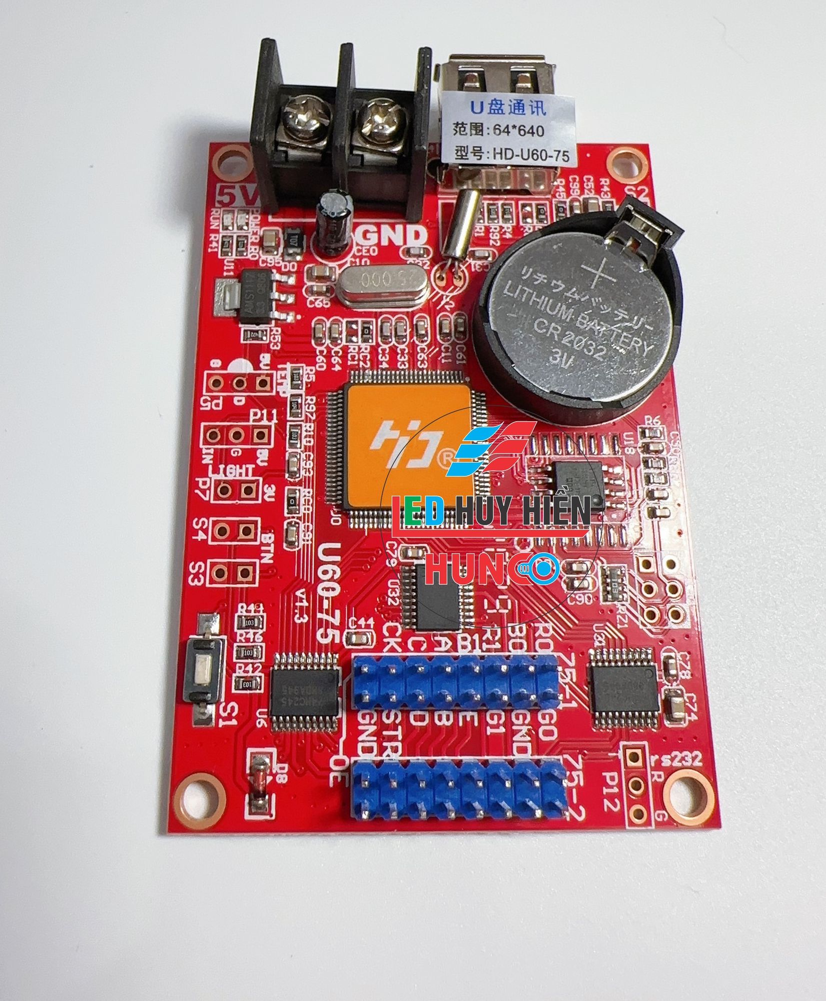 Card HD U60-75 (USB) hỗ trợ 2 tầng module led fullcolor