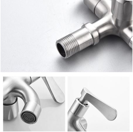 [HCM]VÒI XẢ LẠNH INOX304 ĐA NĂNG 2 ĐẦU