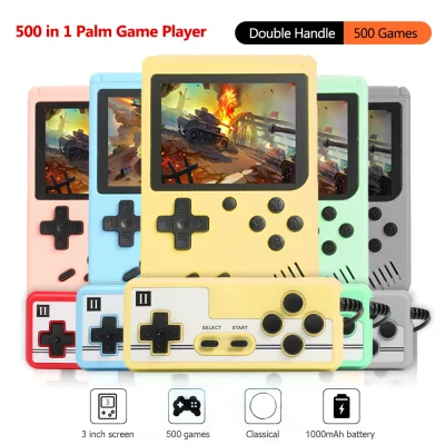 Game console Portable 3.0 inch Handheld Game Console Classic Retro Mini Pocket Built in 500 Video Games Player with One Joystick Kids Gifts