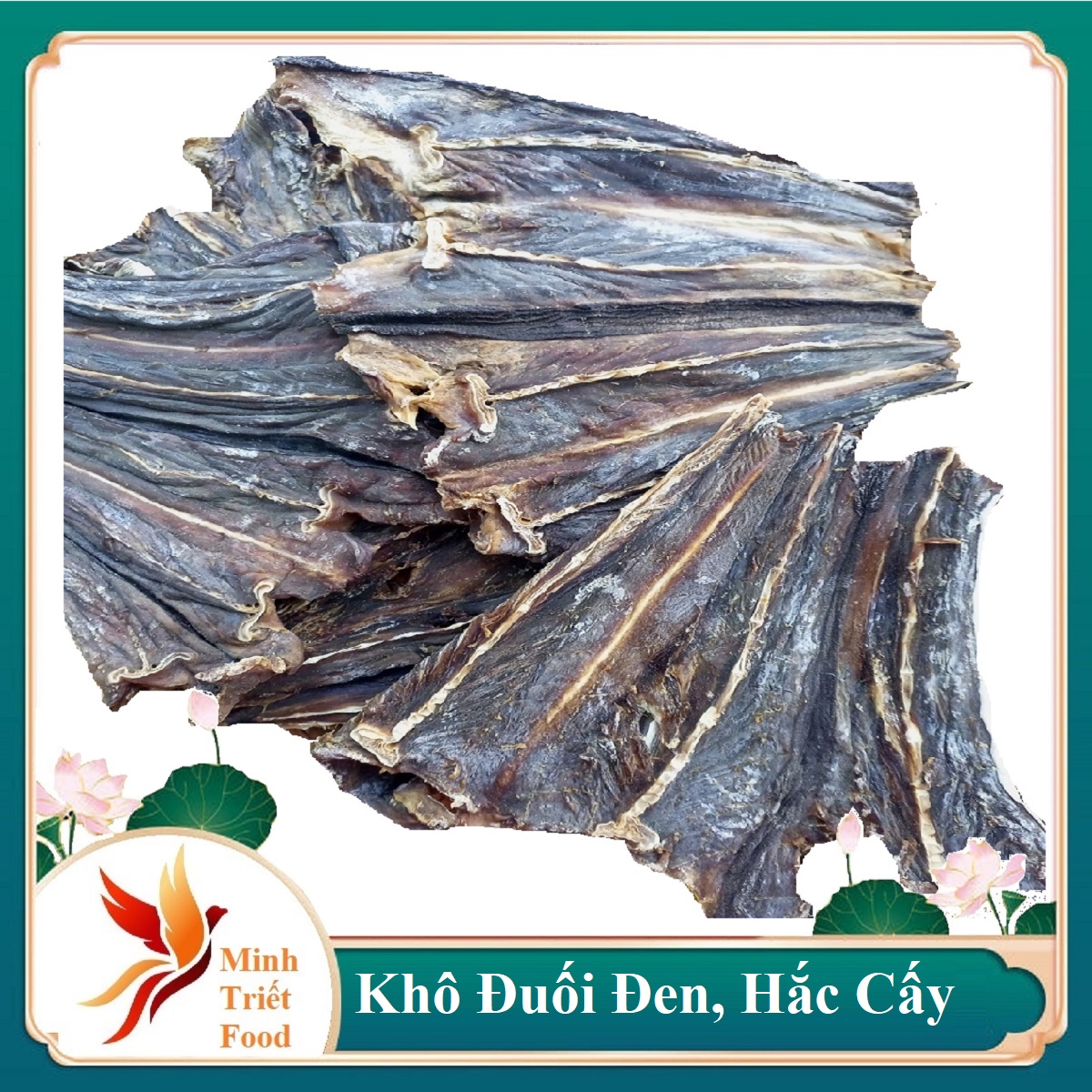 Khô cá đuối đen chuẩn vị 500gr khô cá đuối lạc đen đặc sản loại 1 không tẩm